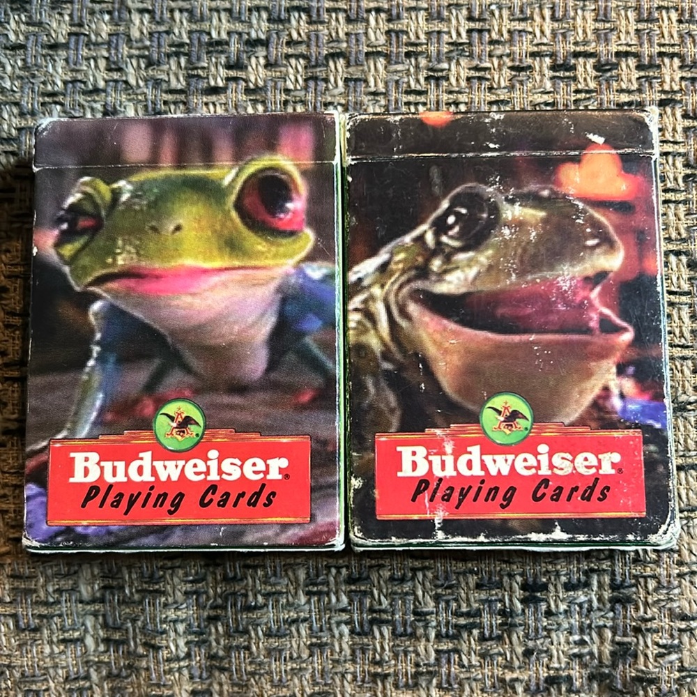 2 Packs of Vintage Budweiser Playing Cards